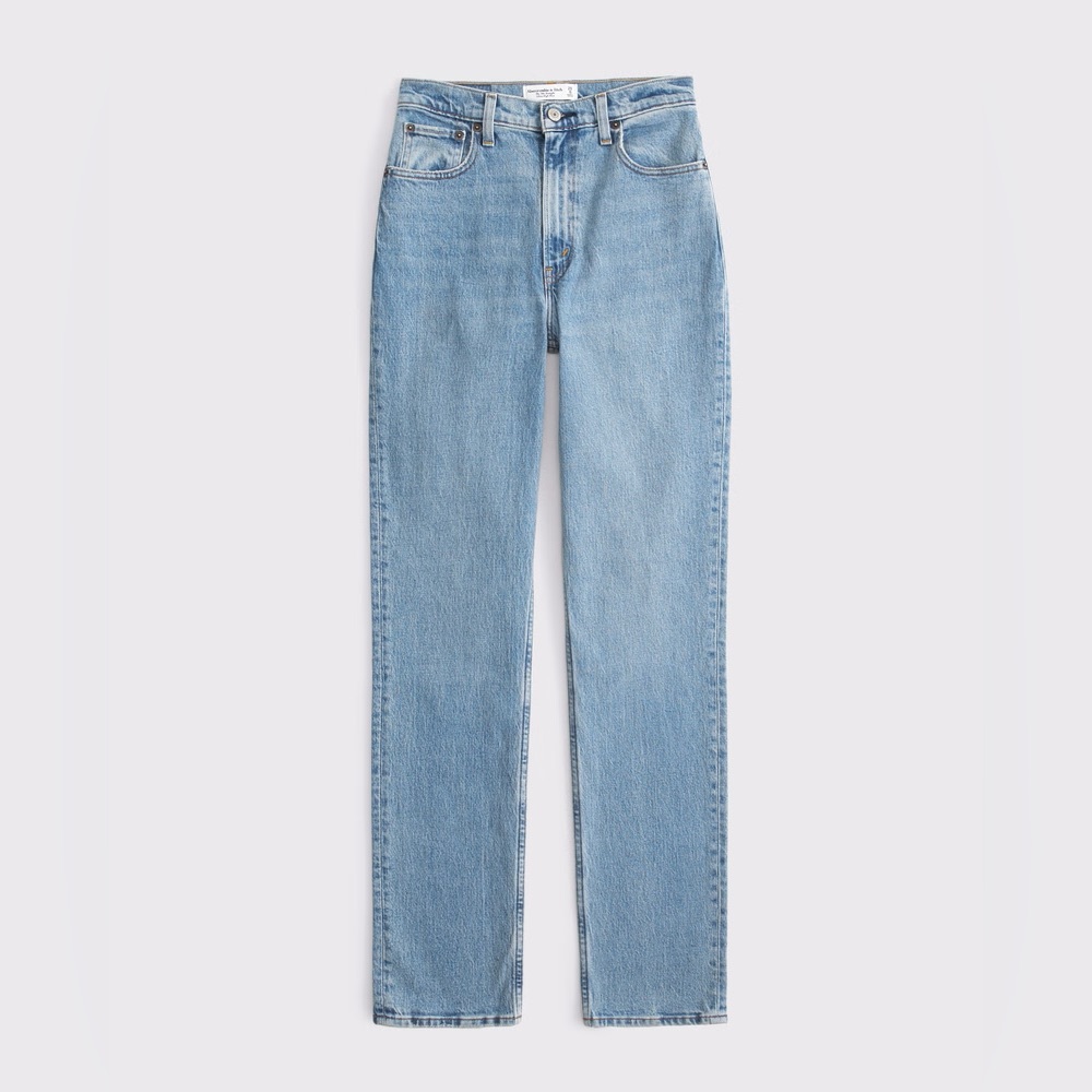 Abercrombie & Fitch Curve Love Ultra High Rise 90s Straight Jean